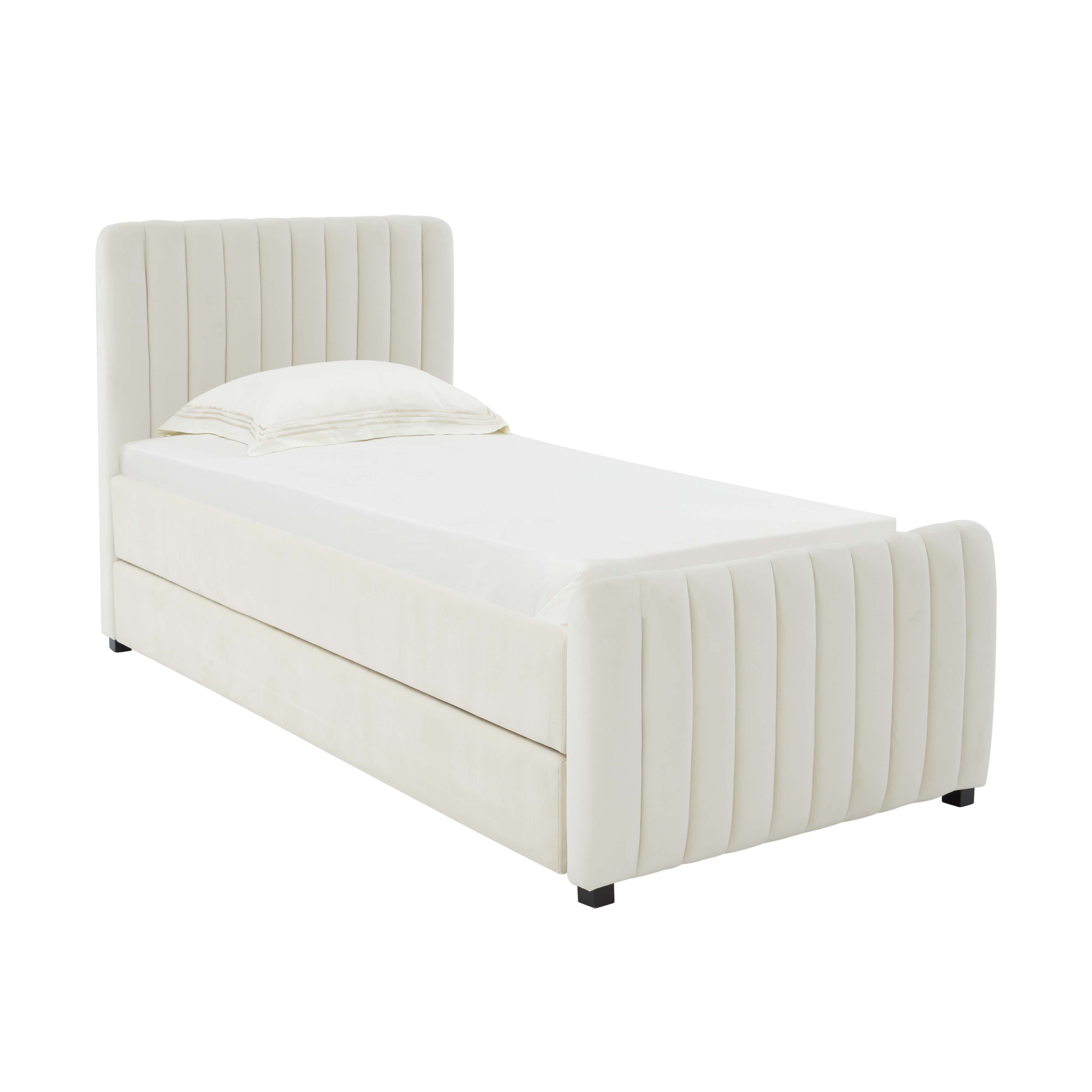 Angela Cream Trundle Bed In Twin TOV Furniture