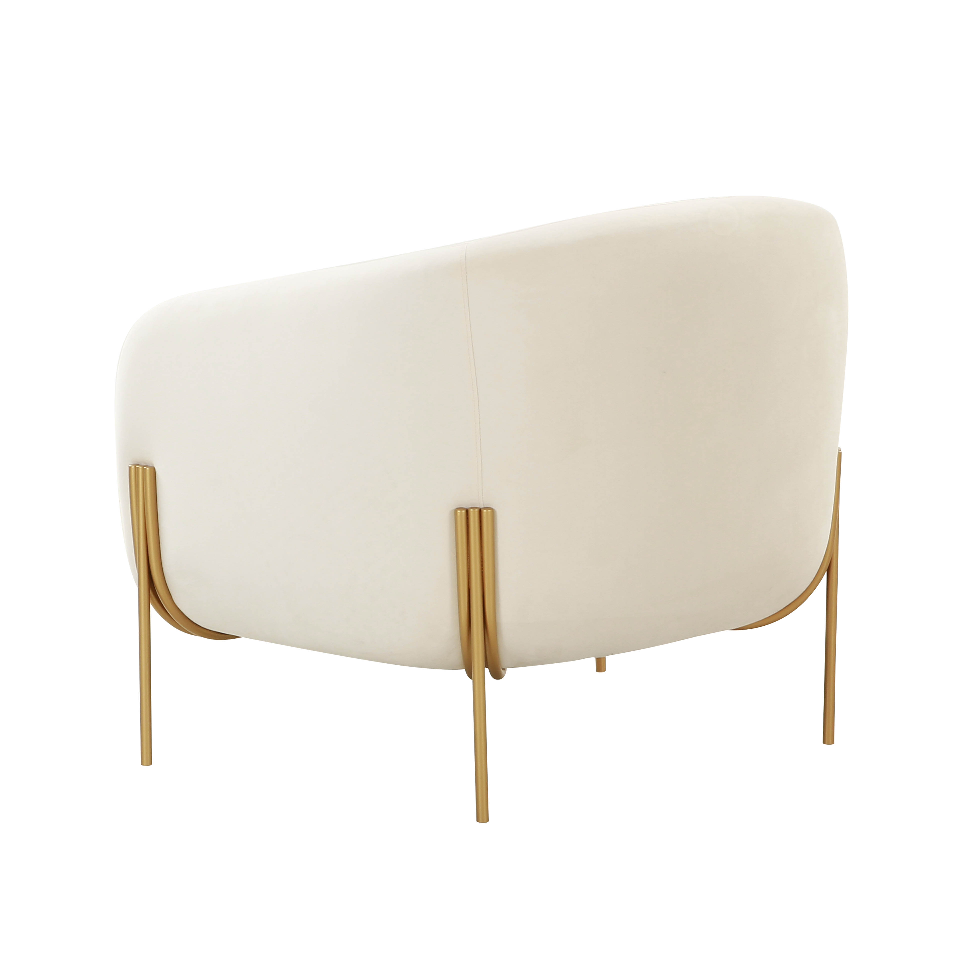 Kandra Cream Velvet Accent Chair By Inspire Me! Home Decor TOV Furniture