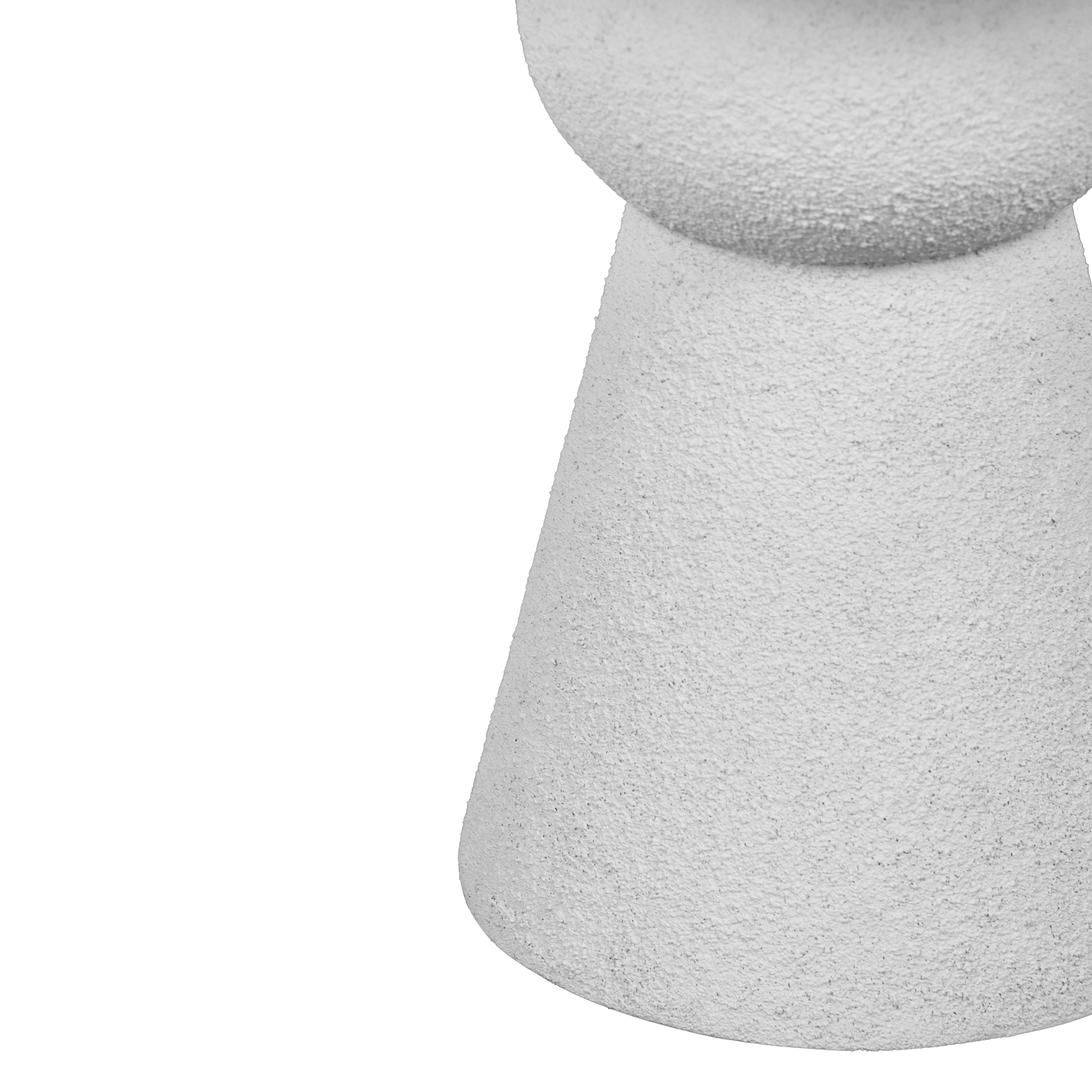 Lupita White Resin Side Table TOV Furniture