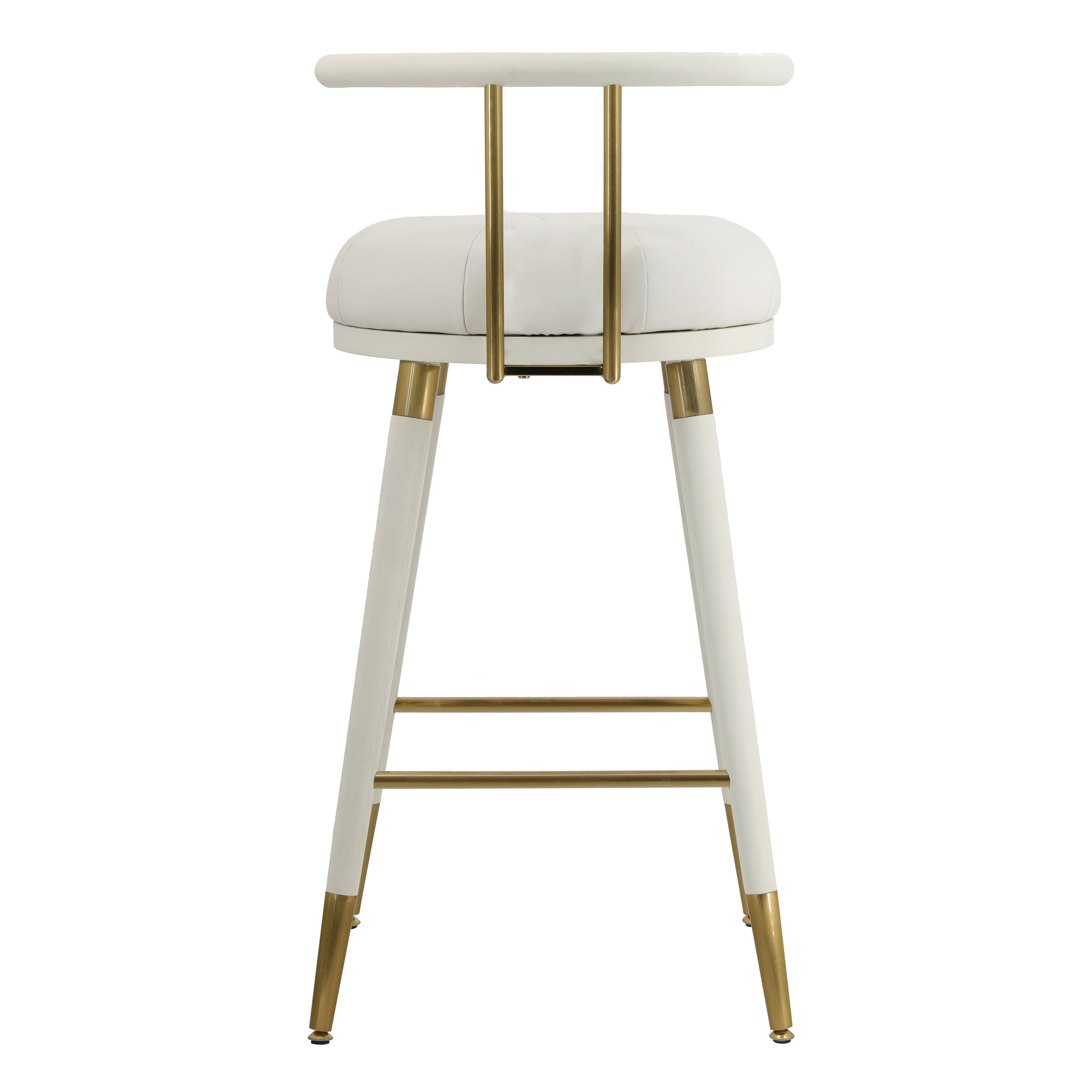 Juniper White Vegan Leather Counter Stool TOV Furniture