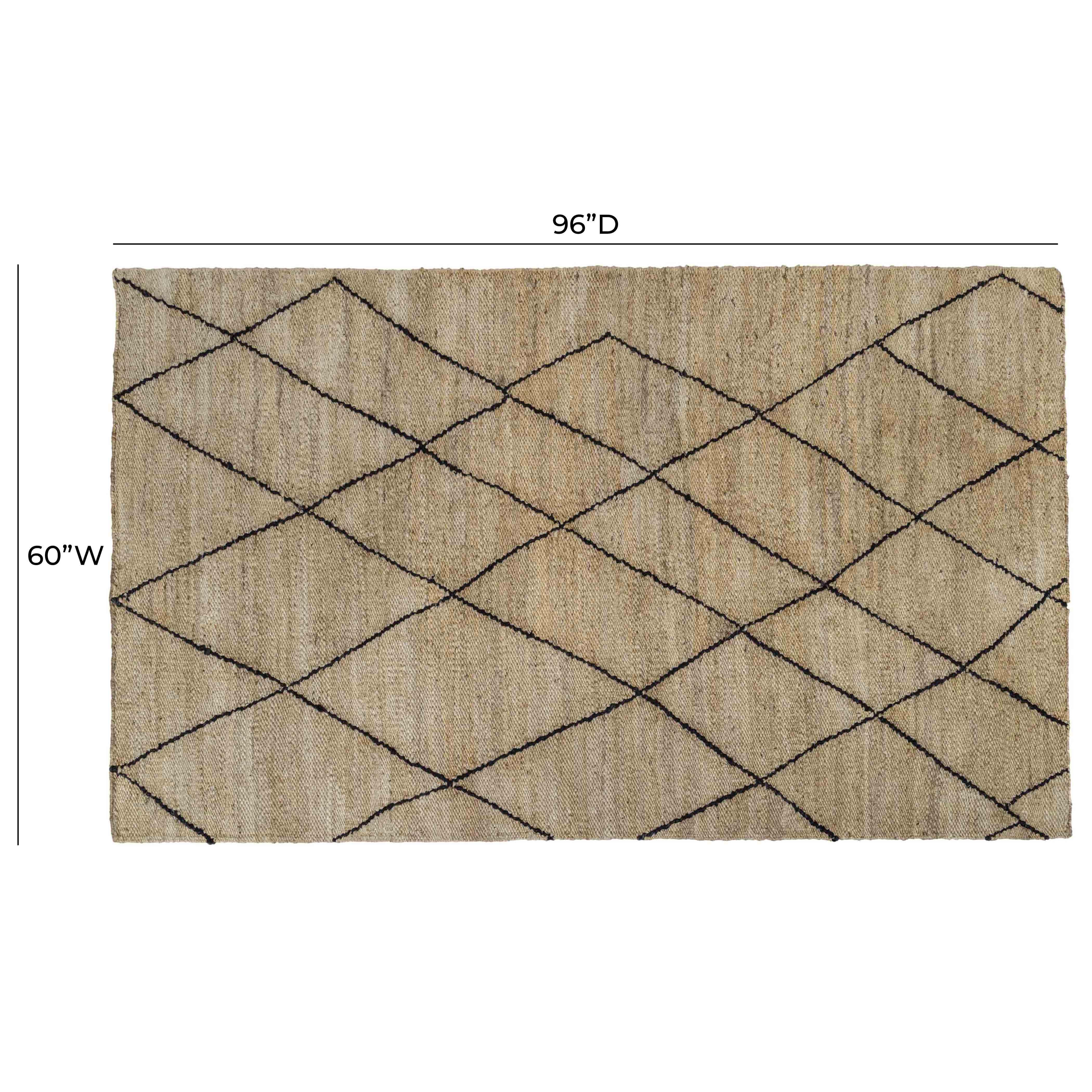 Crosshatch Natural 5' X 8' Area Rug TOV Furniture