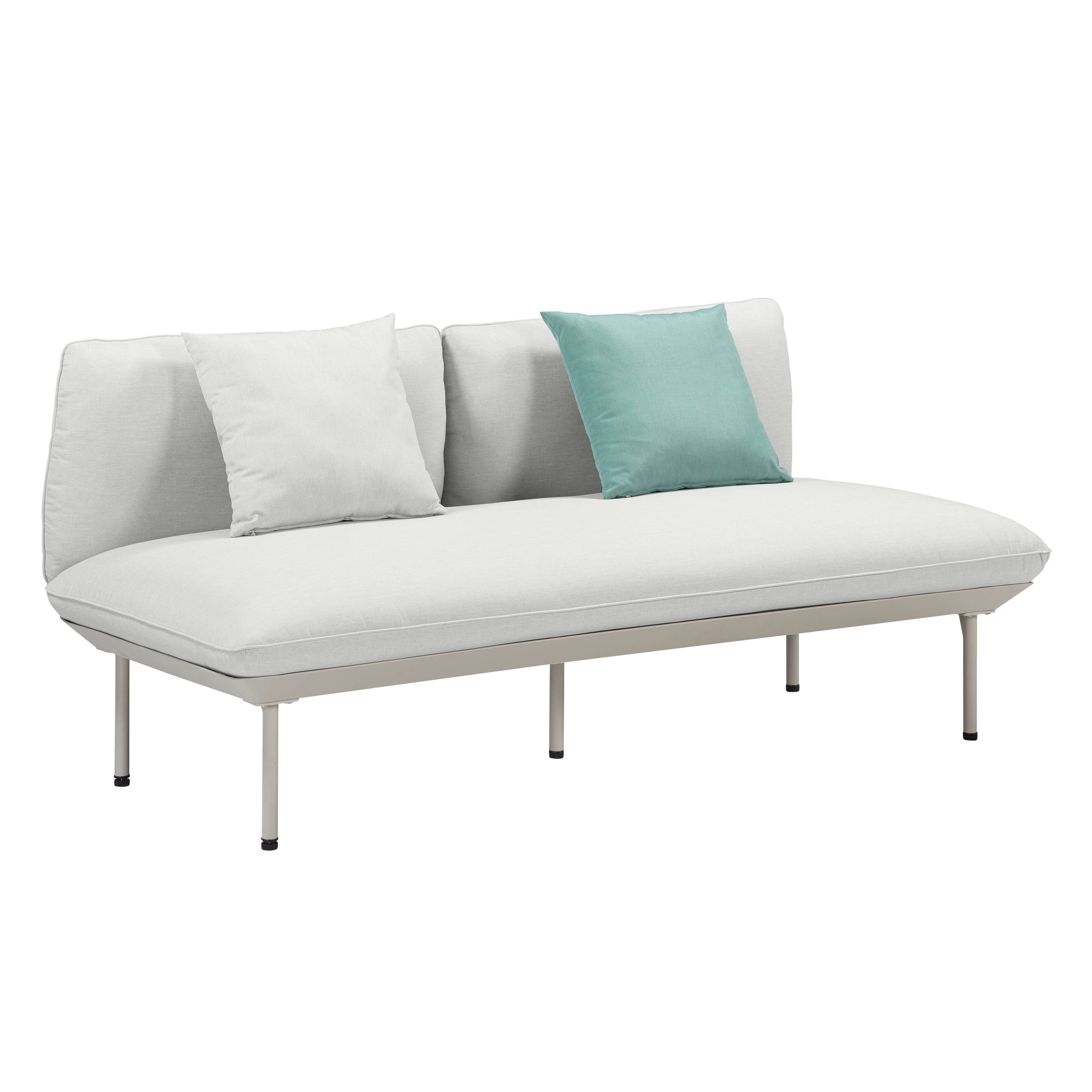 Katti Light Grey Outdoor Loveseat TOV Furniture