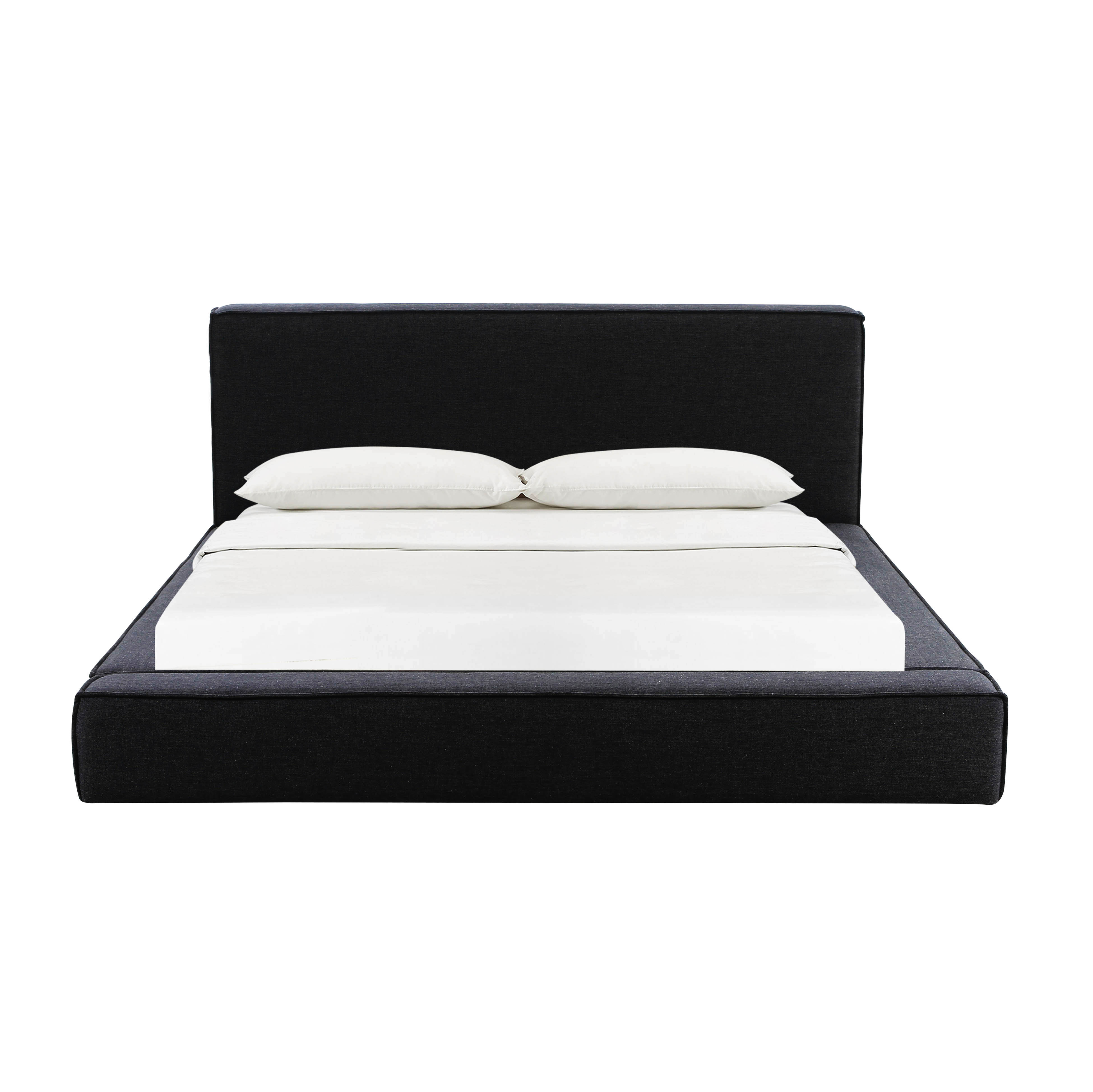 Olafur Black Linen King Bed TOV Furniture