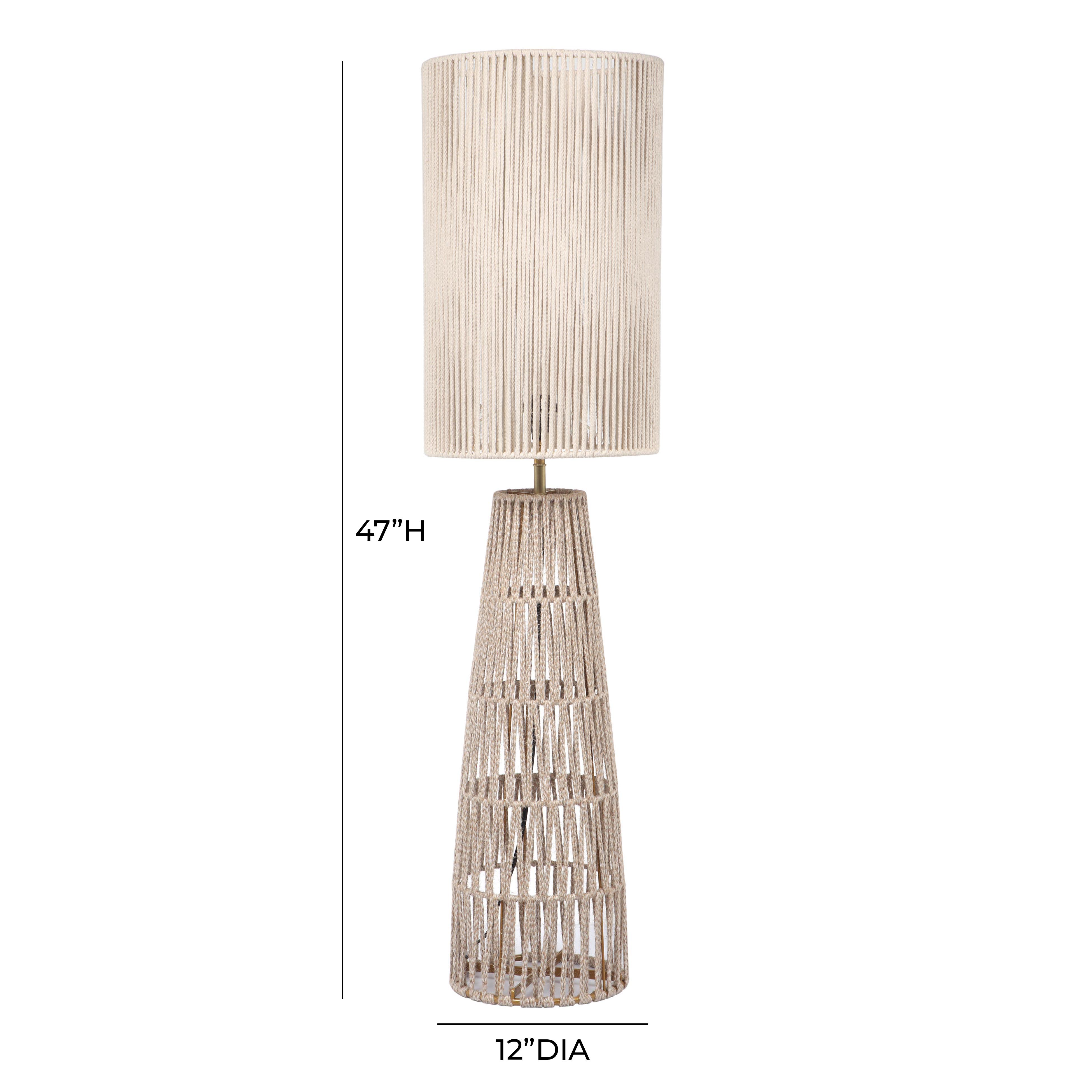 Beam Cream Natural Jute Floor Lamp TOV Furniture